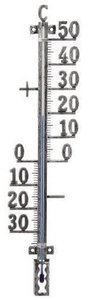 TFA Metal Tin analoge thermometer