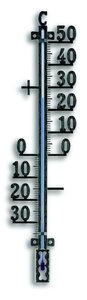 TFA Metal Black analoge thermometer